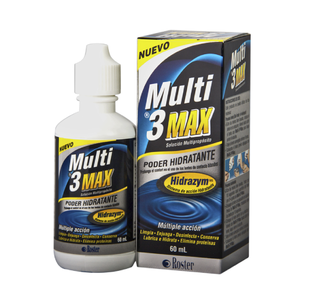 Multi- 3 Max Solución de Limpieza para Lentes de Contacto Blandos — ByS