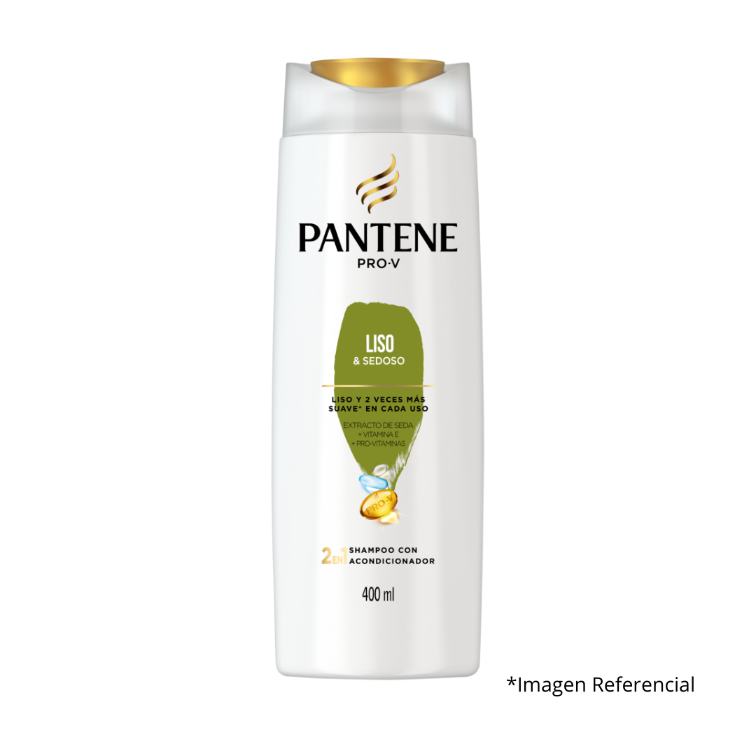 Shampoo Pantene 2en1 Liso Sedoso 400ml — ByS