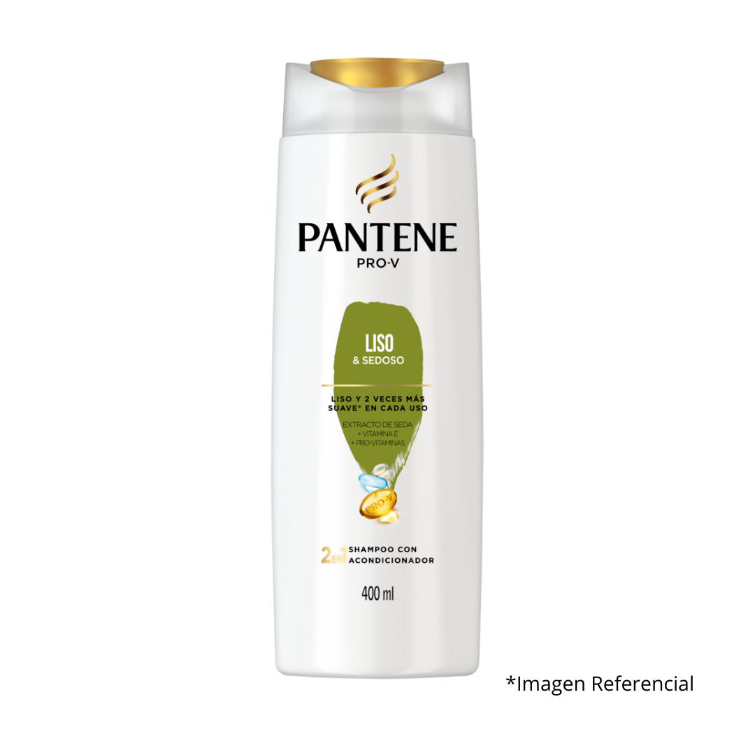 Shampoo Pantene 2en1 Liso Sedoso 400ml                                                  