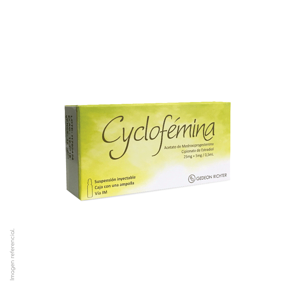 Cyclofemina 25mg+5mg 0.5ml ampolla