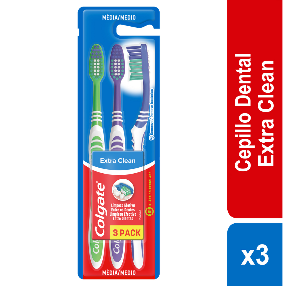 Cepillo Dental Colgate® Extra Clean Cerdas Firmes