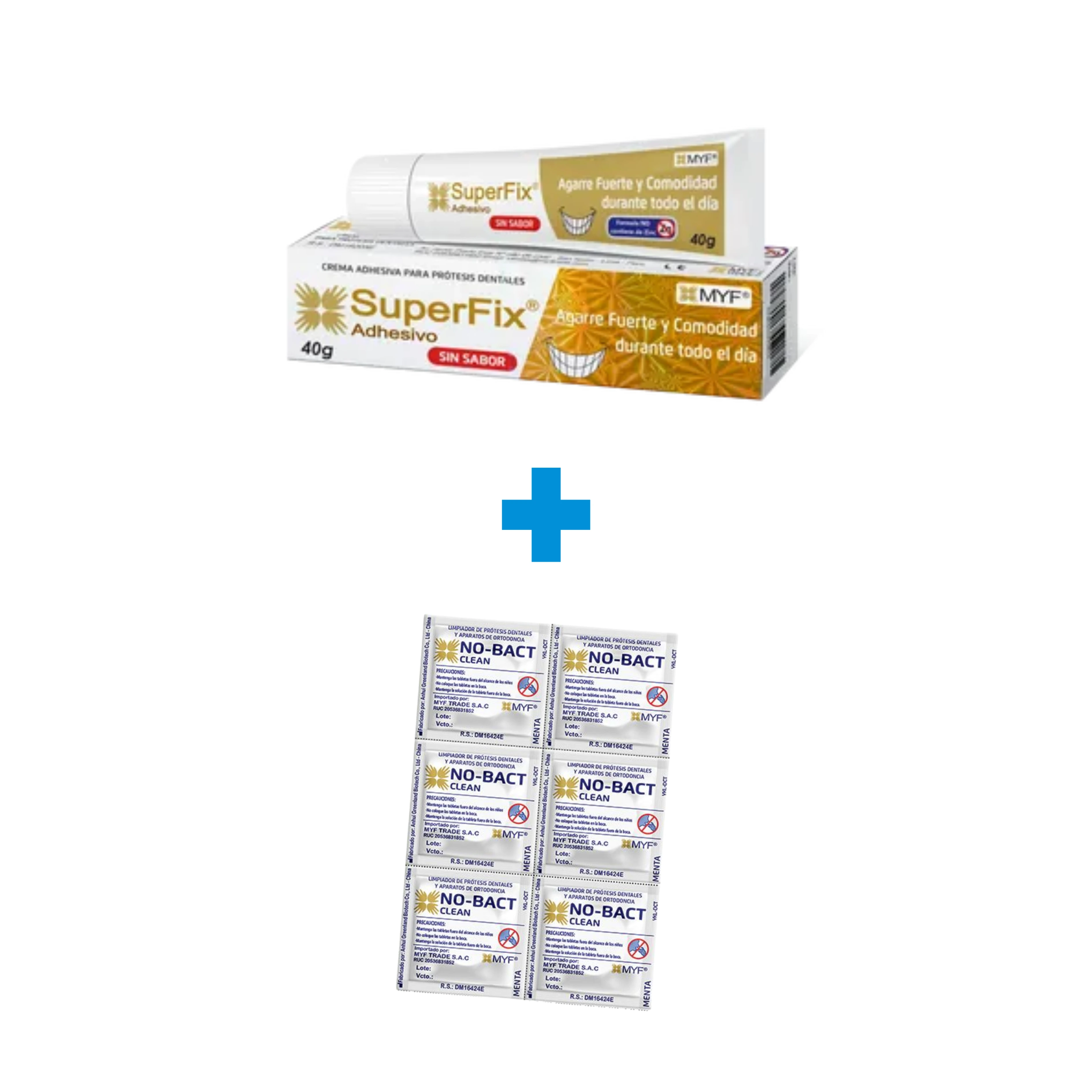 Superfix sin sabor + 6 tabletas No-Bact Clean