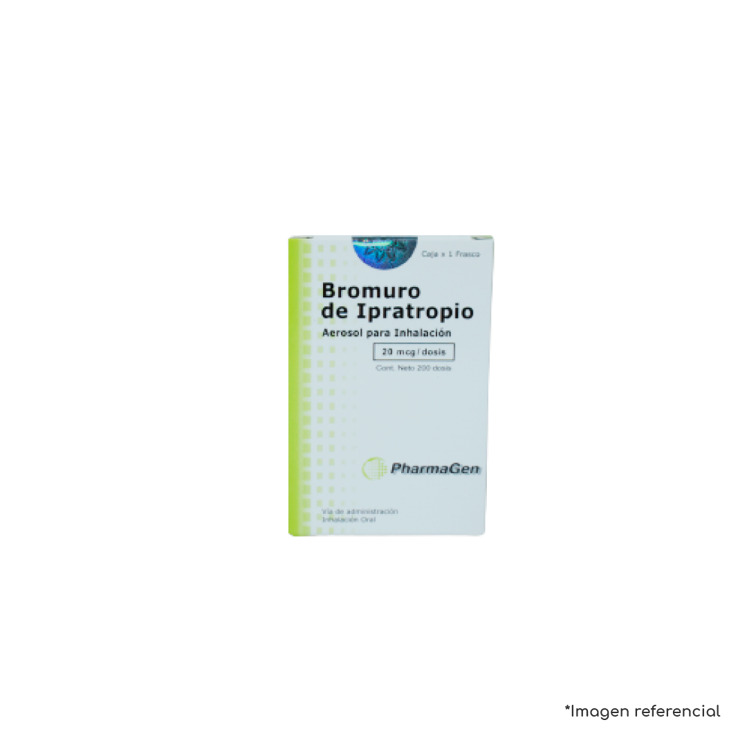 Bromuro Ipratropio 20mcg Inhalador 200 Dosis — ByS