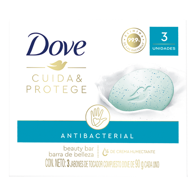 Jabón Dove Cuida Protege X 3