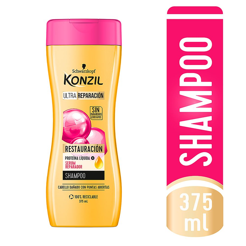 Shampoo Konzil Ultra Reparación Protección Líquida 375ml