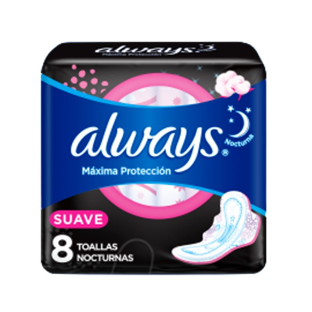 Toalla Higiénica Always Nocturna Suave 8Unidades                                   