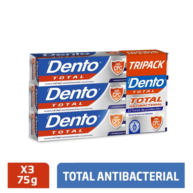 Tripack Pasta de Dientes Dento Total