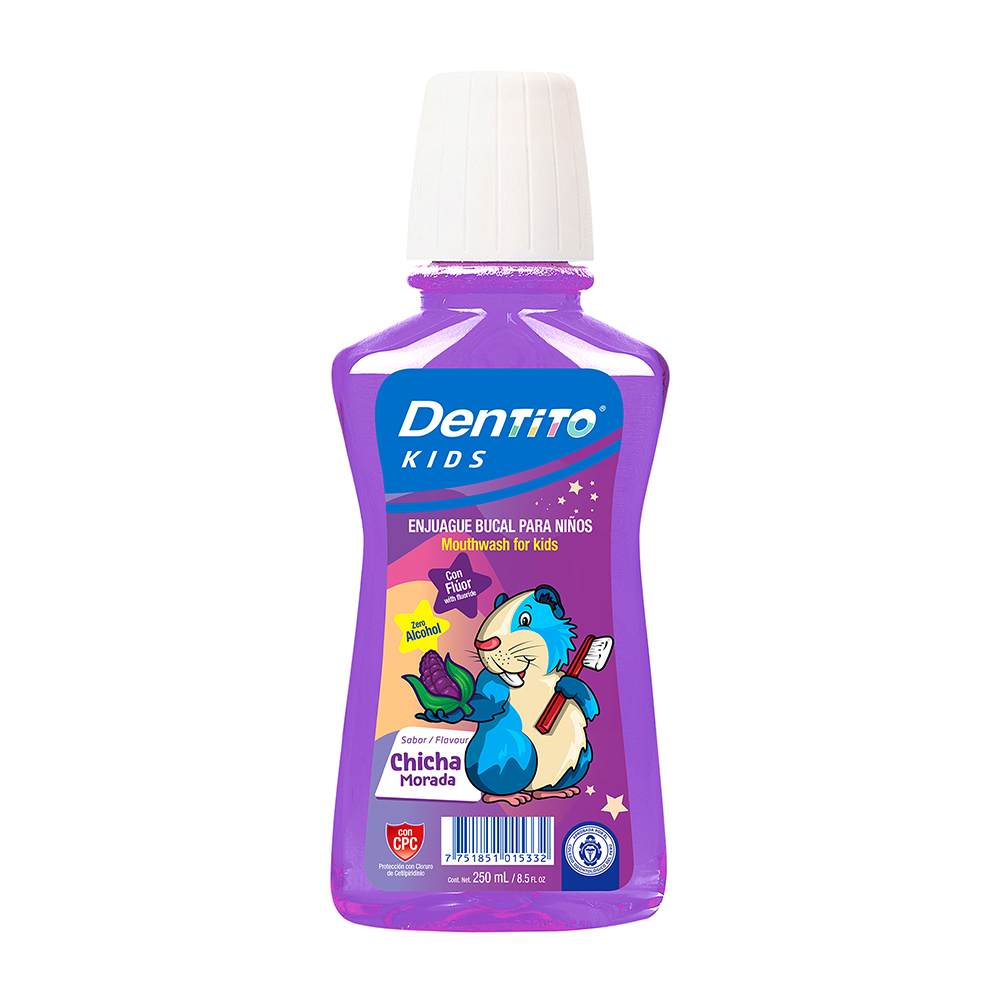 Enjuague bucal Dento kids chicle mora x250ml
