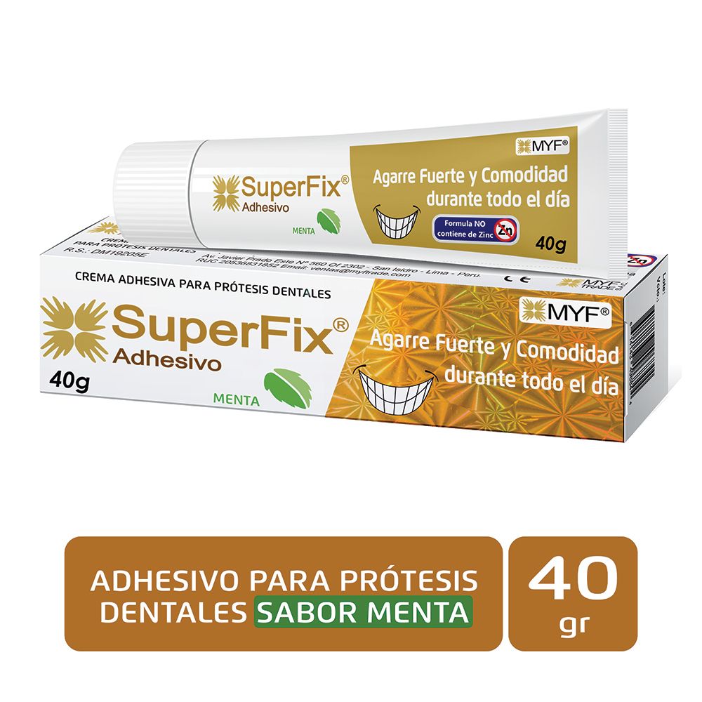 SUPERFIX® MENTA Menta adhesivo para prótesis dentales