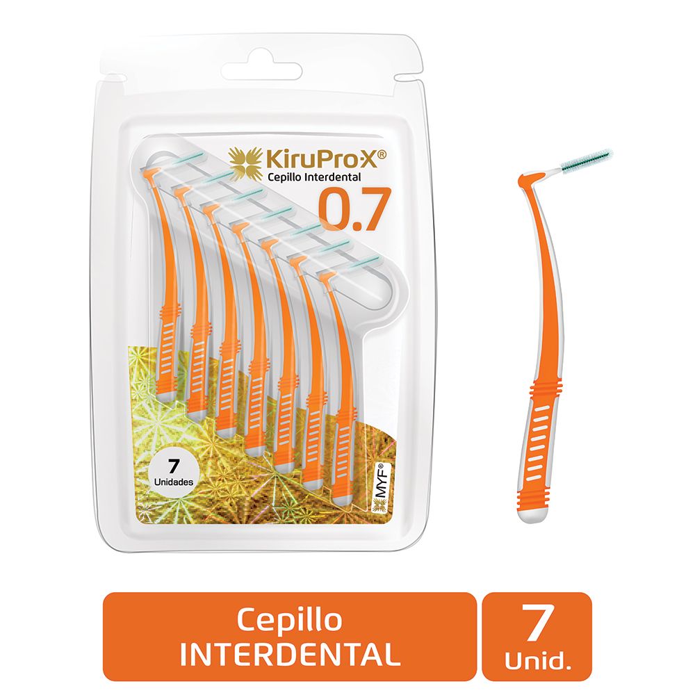 KIRUPROX 0.7 Cepillos interdentales Angulados