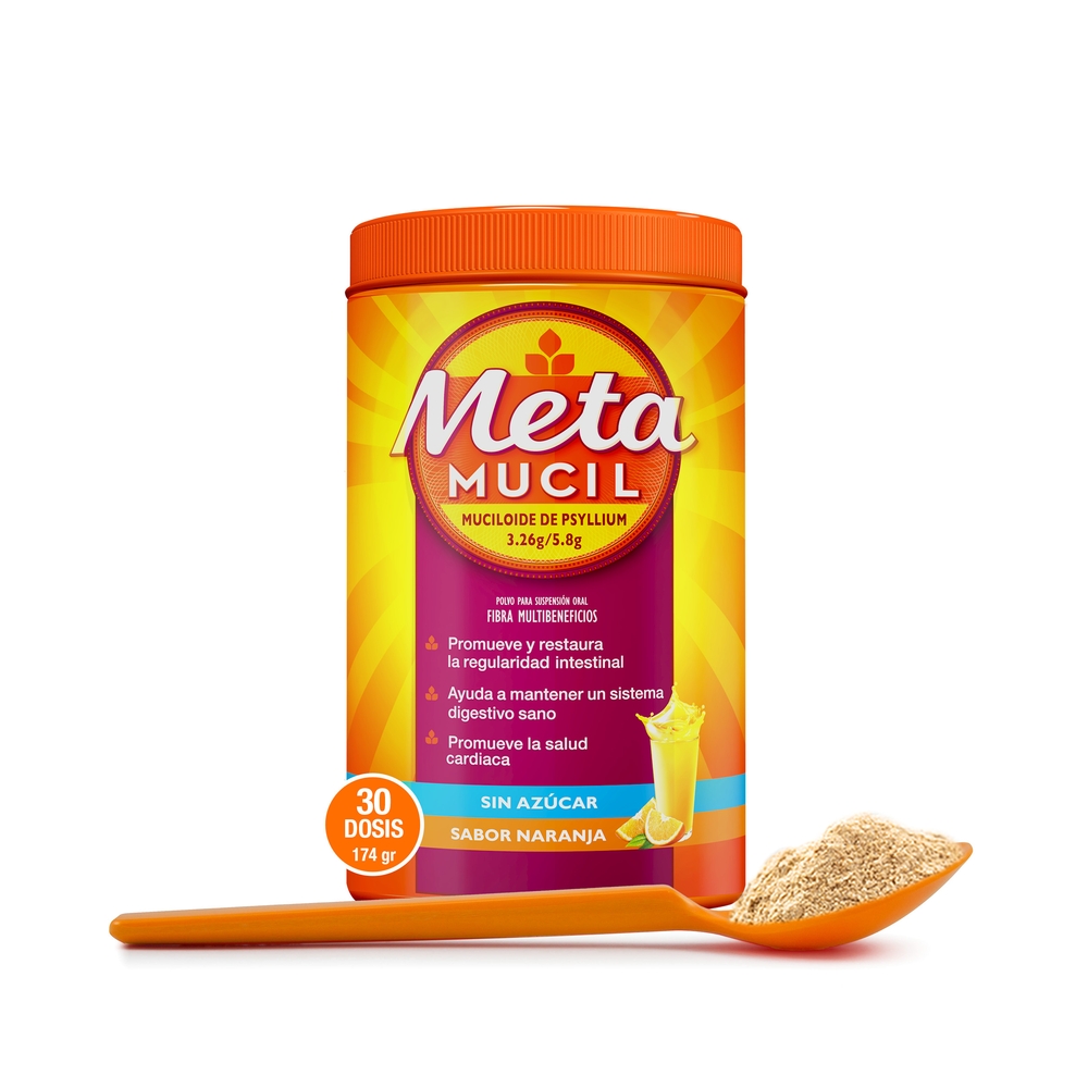 Metamucil Fibra Sabor Naranja
