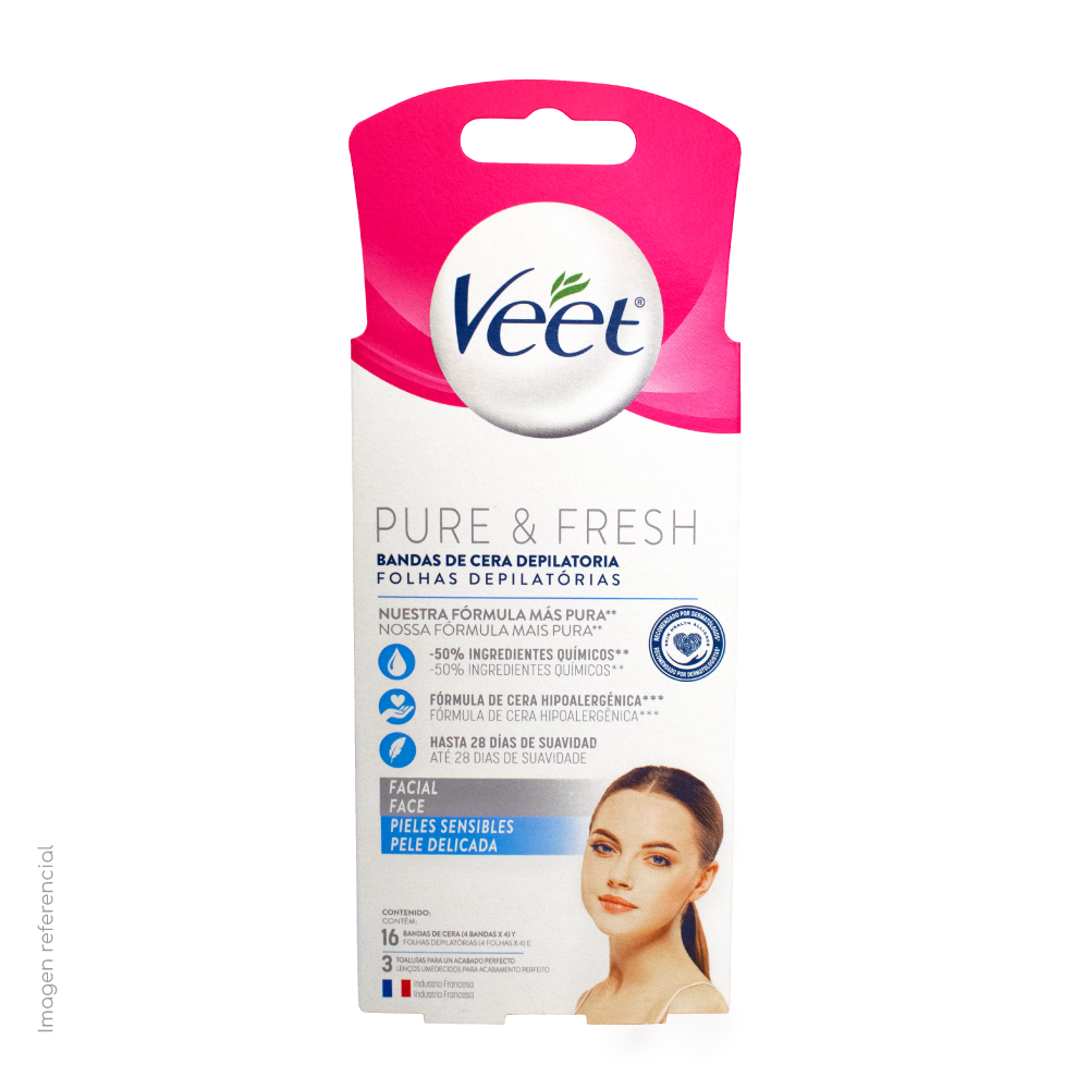 Veet Banda de Cera Facial Piel Sensible