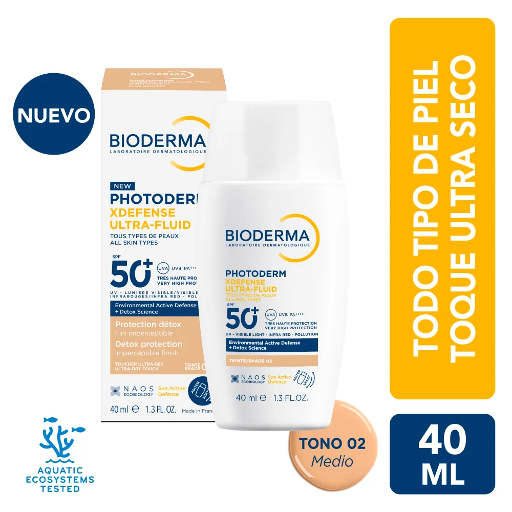Protector Solar Bioderma Photoderm XDefense Ultra-Fluido SPF 50+ Tono Medio