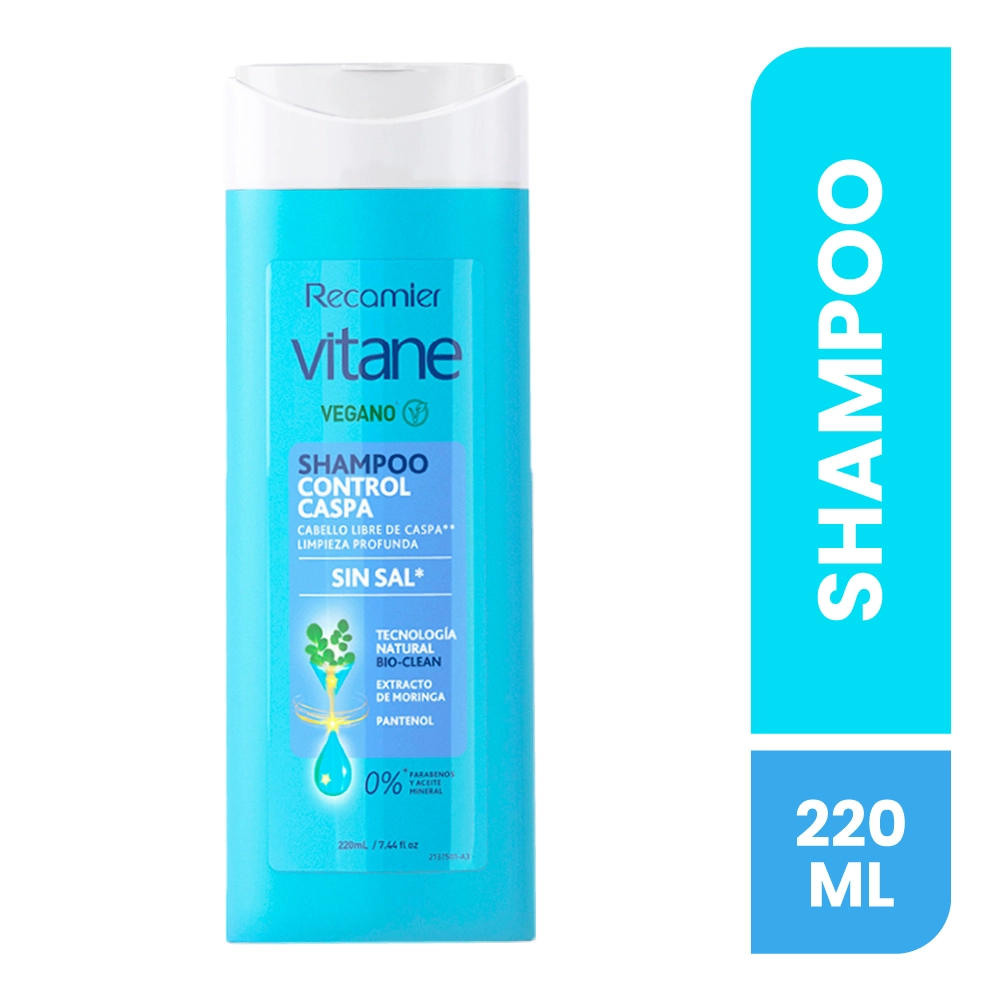 Shampoo Vitane Control Caspa Vegano S/Sal Fco x220ml